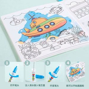 Material Seguro, Juego sin Desorden, Libros para Colorear Reutilizables, Libro Mágico de Agua para Niños Pequeños - Product Image 4