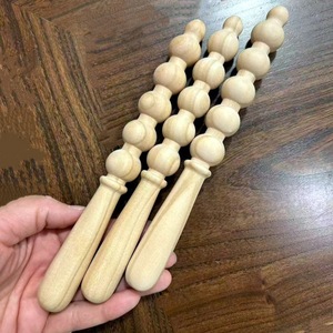 Hochets en bois raffinés et élégants 20x2,5 cm en bois de pêche, jouets créatifs pour bébés, bâtonnets ronds - Product Image 4
