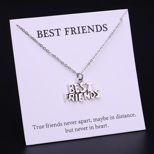 Mejor amigo Wishbone Ángel ala búho elefante llave corazón montaña mariposa libélula amistad fútbol cadena colgante collar - Product Image 4