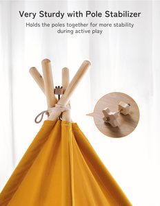 Juguetes de actividad de fiesta de cumpleaños para bebés, diseño de puntos de tela de algodón, tienda <span class=keywords><strong>tipi</strong></span> India blanca de lujo, tienda de juegos para niños en interiores - Product Image 4