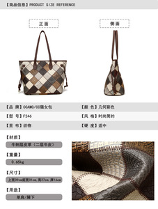 Nouveaux sacs à main de luxe grande capacité pour femmes, grandes tailles, tendance, sacs fourre-tout en cuir véritable de haute qualité pour femmes - Product Image 2