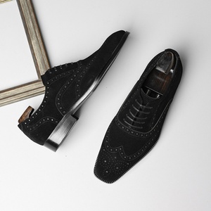 2025 New Model High-End Men's Business Oxford <b>Shoes</b> Square-Toe Decorated Leather <b>Shoes</b> <b>Height</b> <b>Increasing</b> for Autumn - Product Image 2
