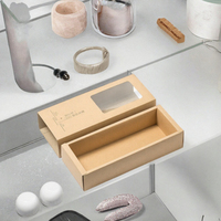 UV-Bedruckte Recycelbare Kraftpapier-Faltschachtel Maßgefertigte Kosmetik- und Parfümverpackung Ausziehbare Rechteckige Farbbox