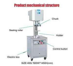 Manufacturer Semi Automatic Fish Tin <strong>Can</strong> Vacuum Sealer with Nitrogen Filling <strong>Sealing</strong> <strong>Machine</strong> - Product Image 2