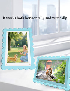 Vàng Sang Trọng Trim Acrylic Từ Thân Thiện Với Môi Khung Ảnh Thiết Lập Ánh Sáng Tính Năng Món Quà Giáng Sinh Kỷ Niệm Hiện Nay Bảng Điều Chỉnh Đôi - Product Image 5