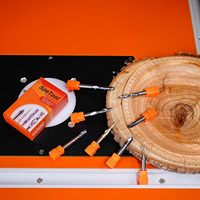 SpeTool Juego de 8 fresas de carburo para router CNC, vástago de 1/4 de pulgada, OEM/ODM, HRC65, para tallado de detalles en madera, recorte y grabado de ranuras en V