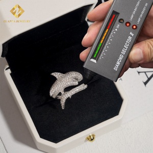 แหวนเพชรโมอิสอัญมณีทรง925สำหรับตัดรูปตัว D สีเงินแท้วงแหวนเพชร - Product Image 3