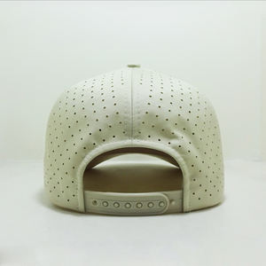 Casquette de baseball à 5 panneaux avec broderie personnalisée OEM et trous découpés au laser avec fermeture à rabat incurvée brodée du logo 3D pour le golf - Product Image 2