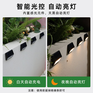 Lámpara Solar de Pared de 99.5mm, Impermeable, Encendido Automático al Anochecer, Luz Cálida, para Exteriores, Patio, Escaleras - Product Image 5