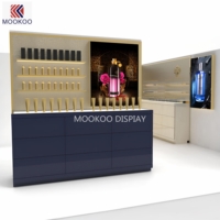 Présentoir de Luxe Moderne Personnalisé en Bois et Verre pour Parfums, Autoportant, 4/5 Étagères, Montage Facile