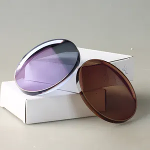 China fábrica de lentes ópticas fotocromáticas óculos de sol lentes solar 80mm ouro fornecedor