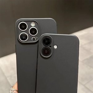 Custodia Ultra sottile in TPU nero opaco satinato per <span class=keywords><strong>iPhone</strong></span> 16 15 14 13 12 Mini <span class=keywords><strong>11</strong></span> Pro Max X XS XR 7 8 Plus <span class=keywords><strong>Cover</strong></span> protettiva per obiettivo della fotocamera - Product Image 5