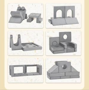 Sofá Modular de Tela para Bebés, Sofá Seccional Compresible, Sofá de Bloques de Espuma de Alta Densidad para Niños, Sofá Moderno de Tela - Product Image 3