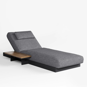 Ensemble <span class=keywords><strong>de</strong></span> meubles <span class=keywords><strong>de</strong></span> patio d'extérieur Chaises longues <span class=keywords><strong>de</strong></span> piscine en aluminium noir <span class=keywords><strong>Chaise</strong></span> <span class=keywords><strong>longue</strong></span> inclinable avec coussins pour bronzer - Product Image 3