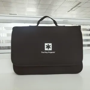 New arrival oem bag Black compendium bag neoprene custom logo corporate premium gift