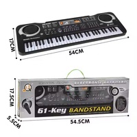 Hot Selling 61 Keys Piano Toys Kids Music Instrument With Microphone and USB Charging Line Keyboard Toys for Kid