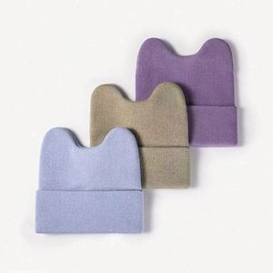 Bonnet en tricot pour filles et garçons, forme de personnage mignonne, sans logo, disponible en OEM, 100% acrylique, ajustable, pour l'hiver et le froid - Product Image 3