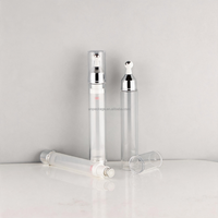 Flacon applicateur professionnel innovant en forme de seringue de 10 ml et 5 ml avec bille massante sous vide pour essence contour des yeux et formule cosmétique