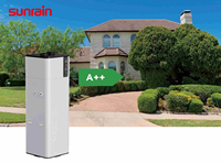 Calentador de Agua con Bomba de Calor Todo en Uno Sunrain Square A++ IoT OTA, 21 Idiomas, 150g R290, WIFI, Tanque de Acero Inoxidable Dúplex