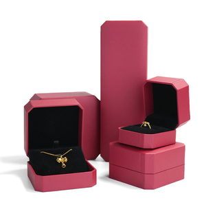 Square Burgundy Jewelry Gift <b>Boxes</b> Rigid <b>Cardboard</b> Wrapped in Textured Paper Flip Lid Design Lined High-End Magnetic Closure - Product Image 1
