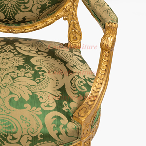Baroque français Fauteuils design de luxe Chaises style italien sculptées à la main Chaises d'appoint de haute qualité fabriquées à la main - Product Image 4