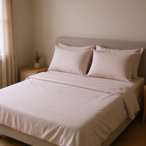 Parure de lit classique en coton 300 fils Cabos Almond Vianney, 4 pièces - Product Image 2