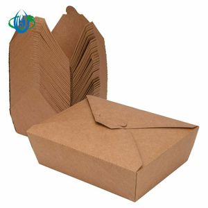 Mikrowellengeeignete Braune Kraftpapier-Recyclingbox für Fast Food, Takeout-Behälter, Mittagessen-Boxen - Product Image 5