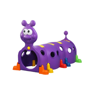 Tunnel de jeu Caterpillar pour tout-petits, maisonnette d'escalade intérieure/extérieure en plastique durable, pour l'éveil animalier des bébés dans les parcs d'aventure - Product Image 2