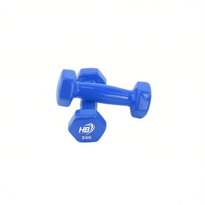 Blue Glossy Coated 3KG Hexagonal <b>Dumbbells</b> - Product Image 2