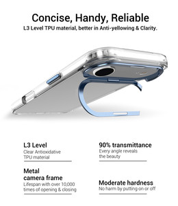Custodia Protettiva in Metallo con Supporto per Lenti per <span class=keywords><strong>iPhone</strong></span> 17 Air 16E 15 14 Plus 13 <span class=keywords><strong>12</strong></span> Mini 11 17 Pro Max, <span class=keywords><strong>Cover</strong></span> Antiurto in TPU Morbido - Product Image 5