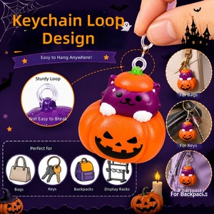 MXL Juguetes de Llavero Blandos de Halloween, de Compresión Suave, con Formas de Calabaza, Fantasma, Bruja y Murciélago, para Alivio del Estrés y Recuerdos de Fiesta - Product Image 4