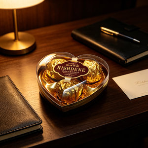 Boîtes cadeaux de gaufrettes fourrées au chocolat en forme de cœur RISHDENE - Product Image 5