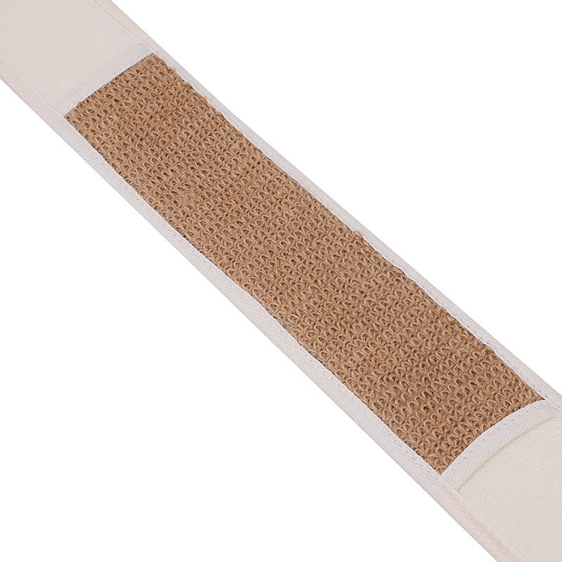 Natural Cotton and Linen Body Brush Long Sisal and Jute Bath Scrubber Strap Bath Supplies