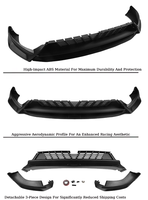 Lame avant de style Yofer de pointe pour Tesla Model Y Juniper 2025+ – Kit carrosserie splitter de pare-chocs noir brillant effet carbone (pièce de rechange)