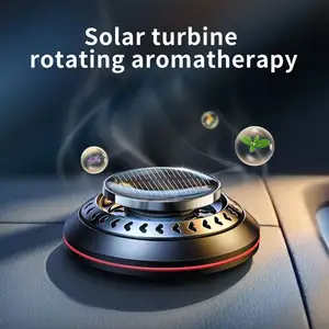 Aromaterapi tablet ile uzun ömürlü koku araba hava spreyi * 5 katı Metal güneş enerjisi dönen helikopter Aroma YAYICI