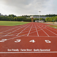 Système de revêtement de sol sportif élastique pour piste de course de stade, approuvé IAAF, 15 mm, haute performance pour l'Europe, projets écologiques