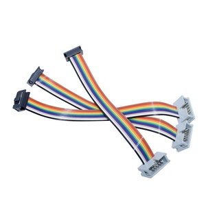 YZCONN工場カスタムOEM 2.54mmピッチ 2.8ピン 16ピン メス-メス IDCコネクタ レインボーカラー フラットリボンケーブル - Product Image 3