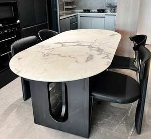 Table à manger Picasso Art, dalle de quartzite naturelle de luxe personnalisée, villa de luxe intérieure, imperméable, marbre graphique personnalisé, marbre - Product Image 3