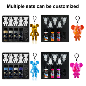 Khy Bạo Động Gấu Hình DIY Gấu Trắng Hình Búp Bê Trang Trí Nội Thất Hành Động Mô Hình Đồ Chơi Quà Tặng Bạo Động ảm đạm Chất Lỏng Gấu - Product Image 4