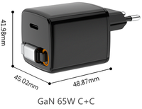 Chargeur mural rapide haute puissance 65W Type-C 100W PD QC PPS USB, chargeur GaN certifié KC 25W 45W 65W 90W 100W 150W