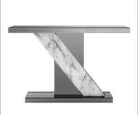 Table d'entrée en verre miroir simple nouveau design table de console de salon miroir personnaliser