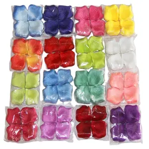 Mùa 100Pcs Dệt Cánh Hoa Hồng Cho Đám Cưới Valentine Của Ngày Trang Trí Bán Buôn Phân Tán Vải Tăng Cánh Hoa Lụa Satin Cánh Hoa