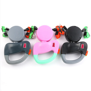 럭셔리 자동 개폐식 반사 양단 견인 로프 1 + 2 개 체인 2 개 가죽 끈 - Product Image 2