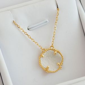 Collier trèfle porte-bonheur en acier inoxydable le plus vendu plaqué or rose blanc 18 carats-cadeau pendentif à la mode pour femme ou petite amie - Product Image 2