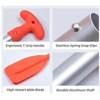 Pagaie télescopique en plastique pour bateau, kayak, jet ski, rafting, mini-canot, flotteurs pour tube aquatique, accessoires de sécurité pour la navigation