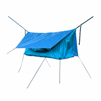 Moustiquaire de camping et randonnée pour hamac, bâche d'ombrage 200x100x80cm, espace intérieur en filet, 3 modes de montage, tissu parachute Ripstop, 1-2 personnes