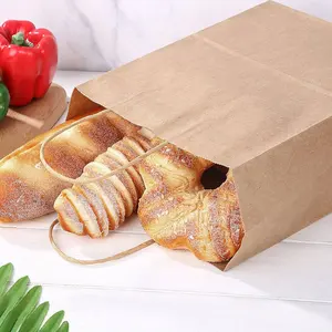 Top Ranking In Stock Heavy Duty Kraft Paper Bags for Food With Handle For Shipping Shopping Gift Paper Bag