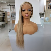 Pelucas de Cabello Humano Virgen Europeo Liso Largo al por Mayor con Gorro Pequeño para Pelucas de Encaje Frontal sin Pegamento Full HD para Mujer