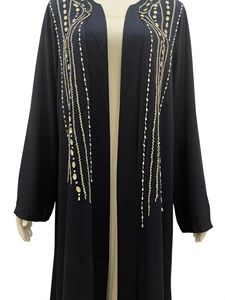 ชุดอาบายะห์แฟชั่นใหม่สำหรับผู้หญิงมุสลิมสไตล์ดูไบตะวันออกกลางจากโรงงานผู้ผลิต (OEM) - Product Image 2