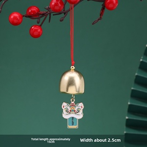 Carillons à vent personnalisés en gros sur le thème du Lion de Noël pour réveiller la prospérité et attirer la richesse, ornements de décoration intérieure - Product Image 6